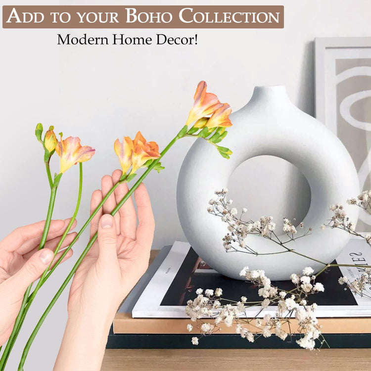 minimalist dount plastic vase