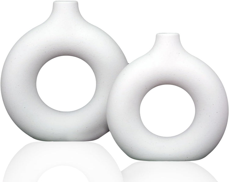 minimalist dount plastic vase