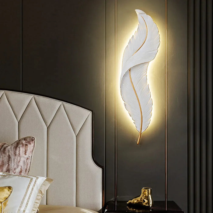 feather wall light