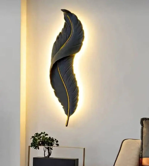 feather wall light