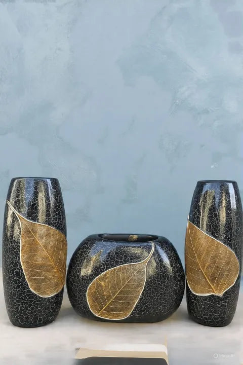 Black elegant vase