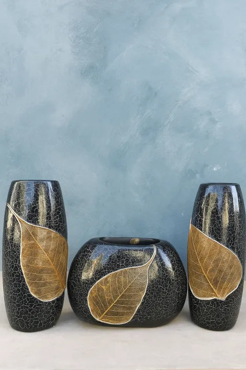 Black elegant vase