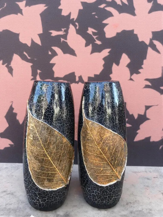 Black elegant vase