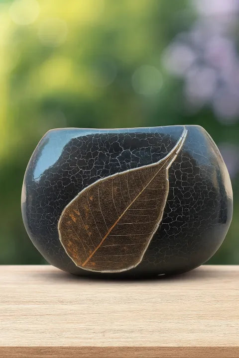 Black elegant vase