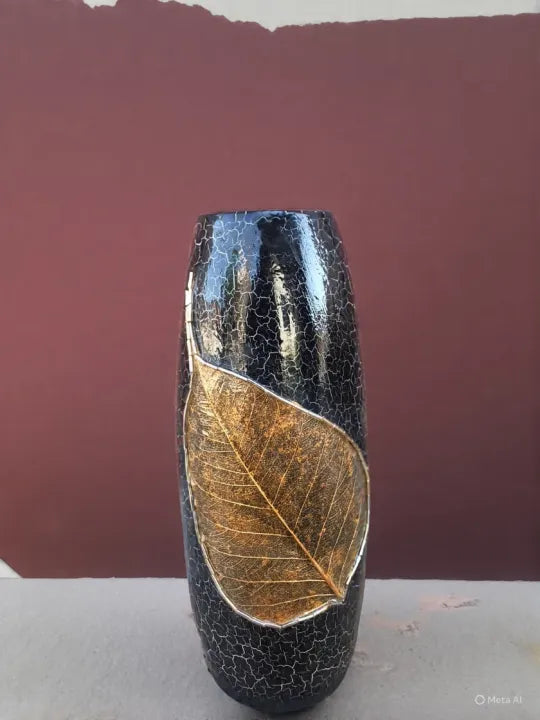 Black elegant vase