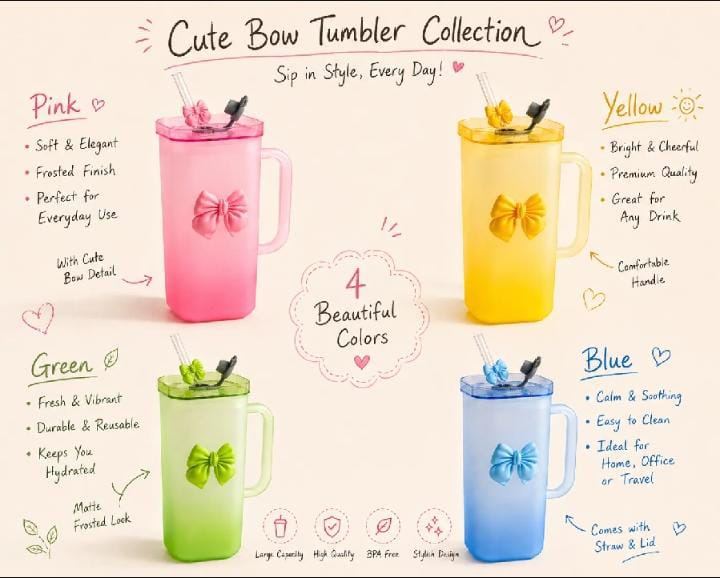 cute frosted glass tumbler