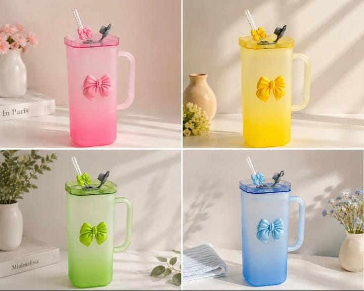 cute frosted glass tumbler