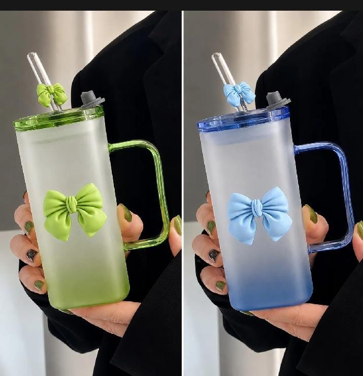 cute frosted glass tumbler