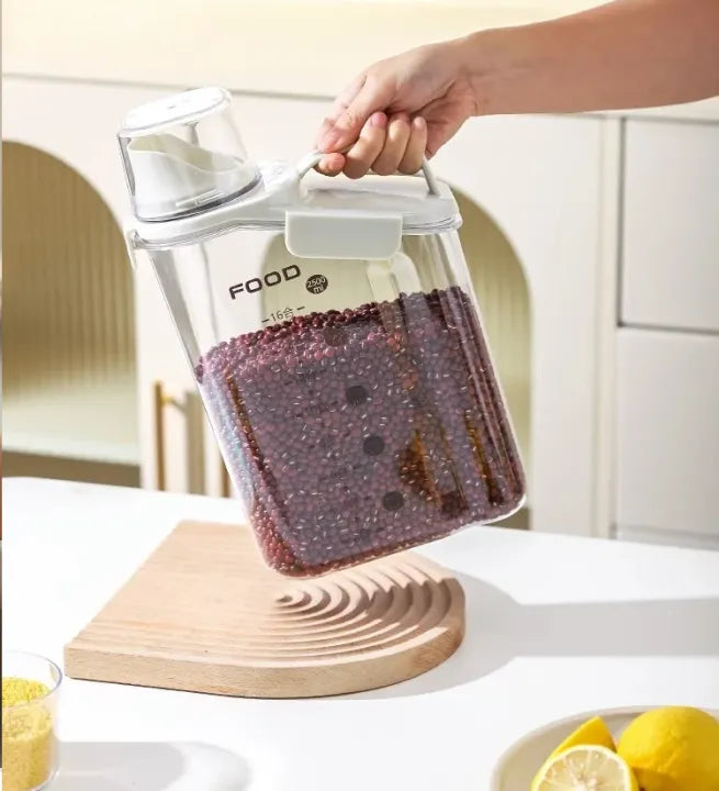 Cereal dispenser grain jar