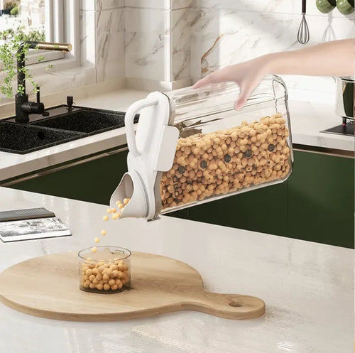Cereal dispenser grain jar